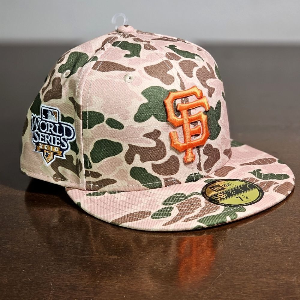 New Era San Francisco Giants Duck Camo 59Fifty Fitted Hat 2010 World Serie 7 1/4